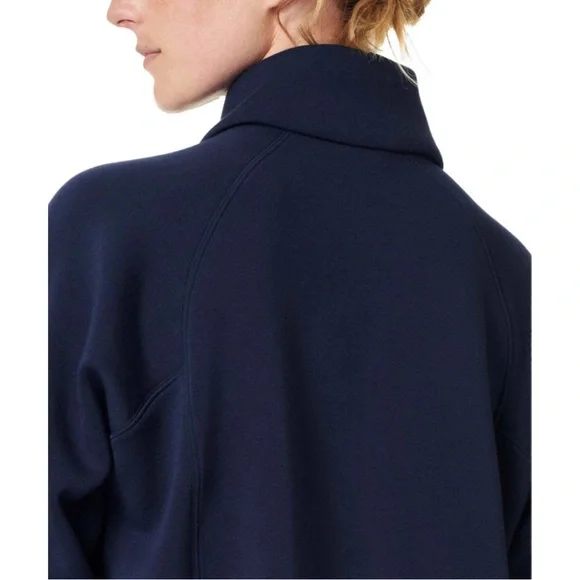 Spanx Large NWR Navy Half-Zip Pullover - Picture 6 of 9